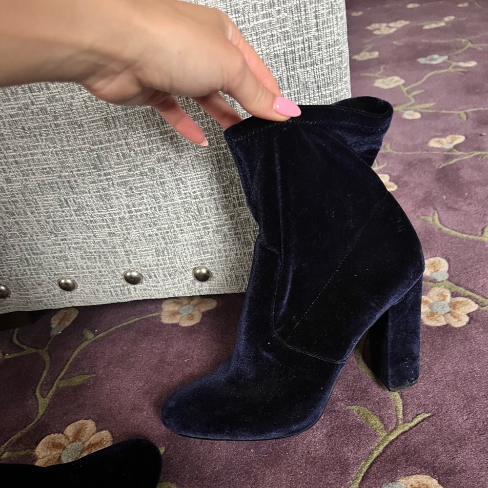 Steve Madden velvet booties